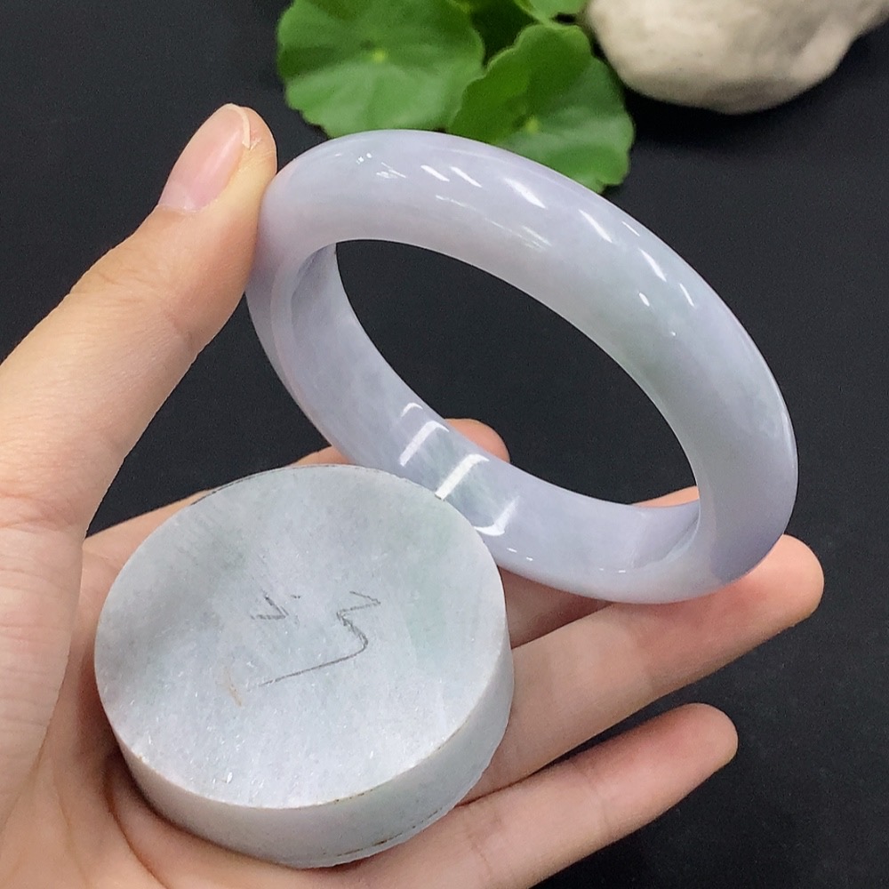 F33866613 Jadeite Bangle Set, Circumference 56.2, Partially Inlaid with Unpolished Rough