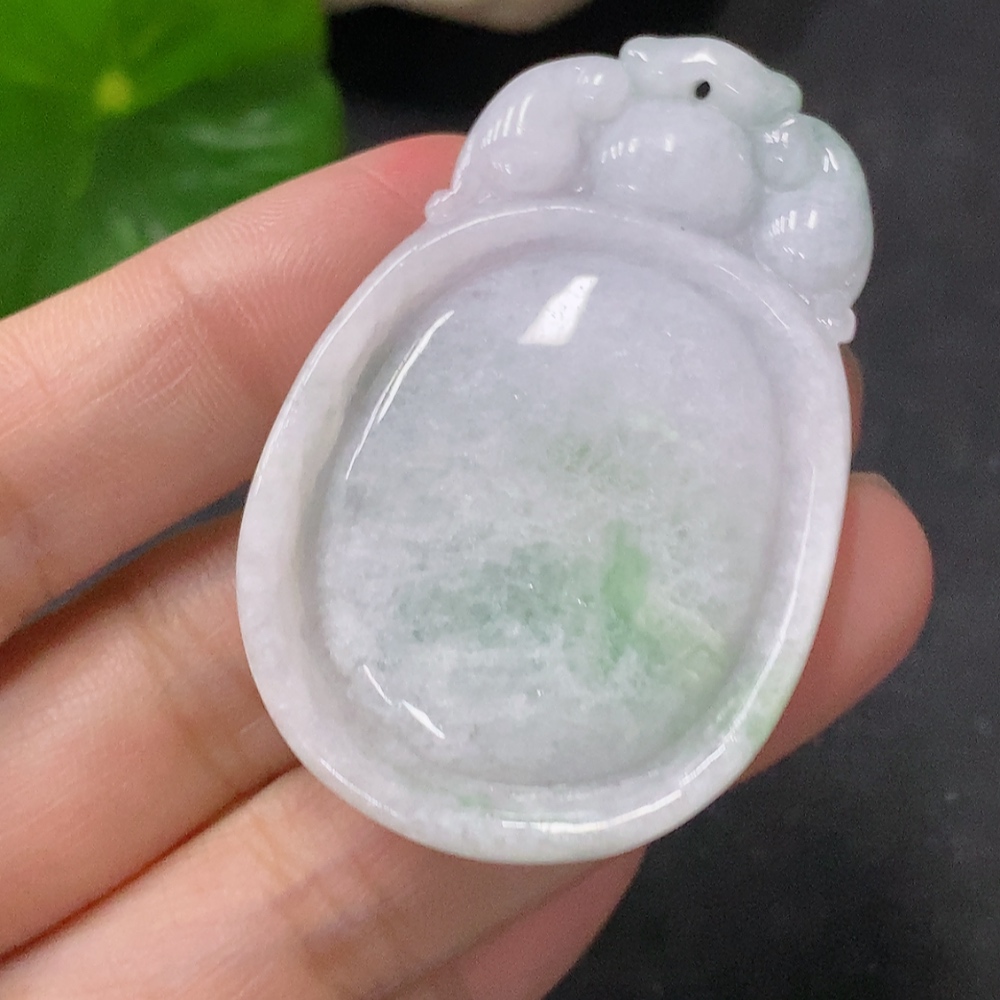F33887098 Jadeite Pendant Fu Bei, Total Weight Approx. 20.16g