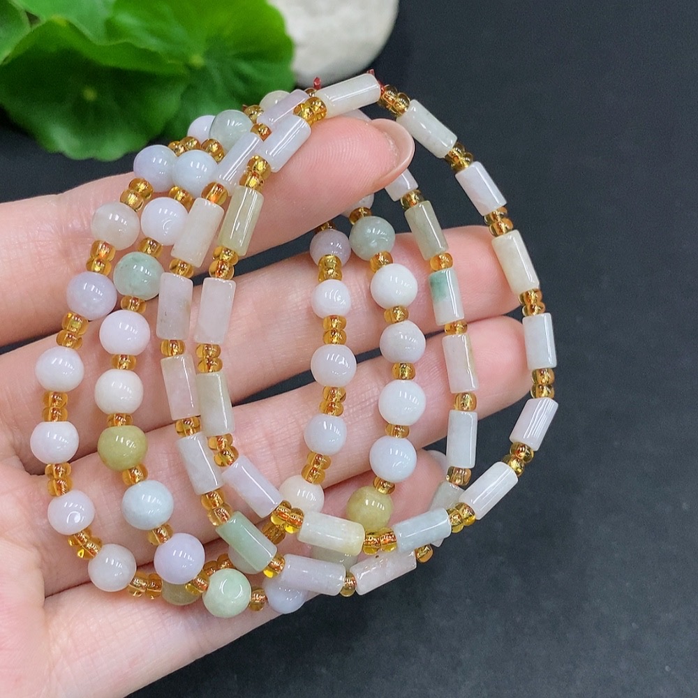 F34035716 Jadeite Bracelet Sell as a Lot with Non-Jadeite Beads