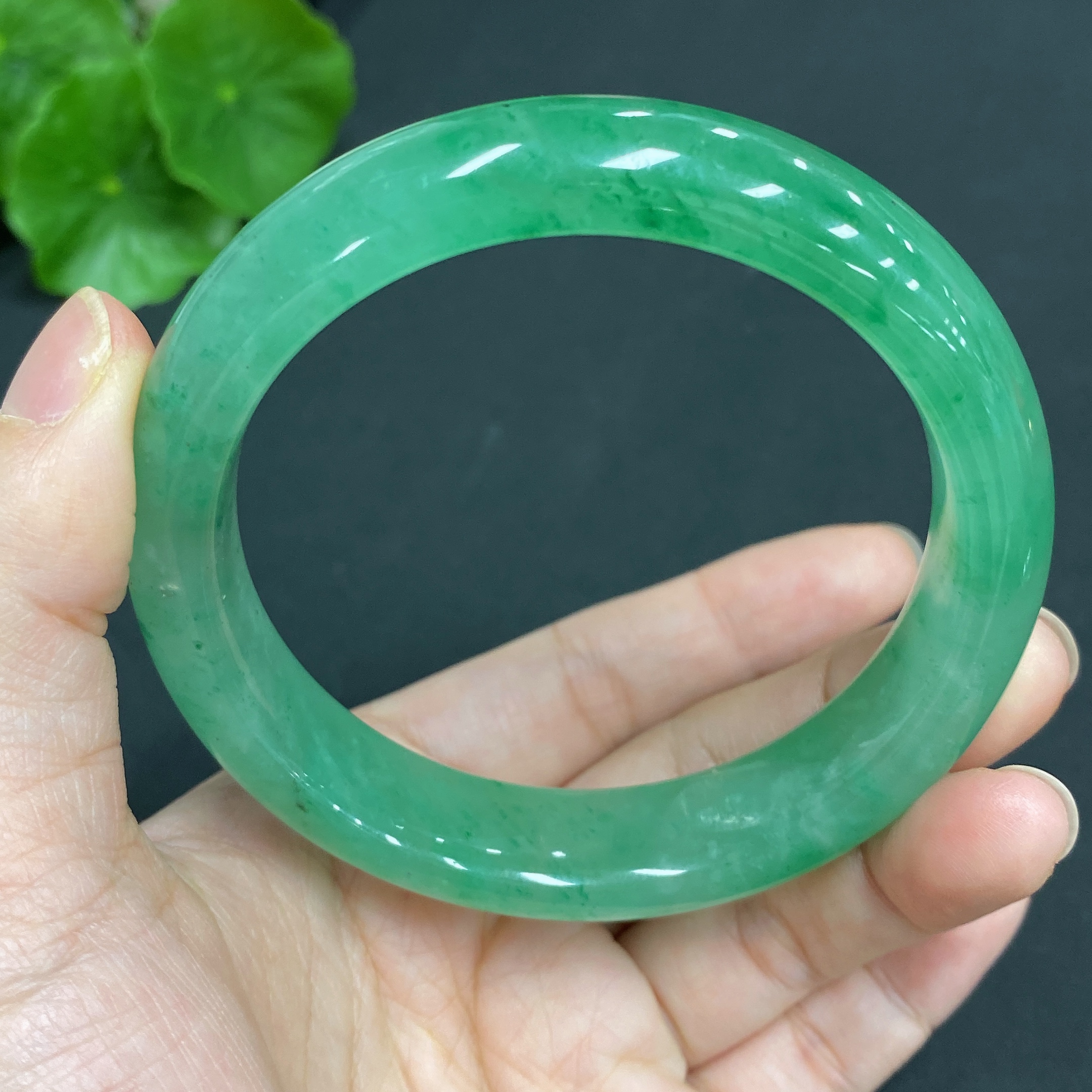 H22527032 Dulong Jade Round Bracelet Size 58.2 Total Weight Approx. 54.7g