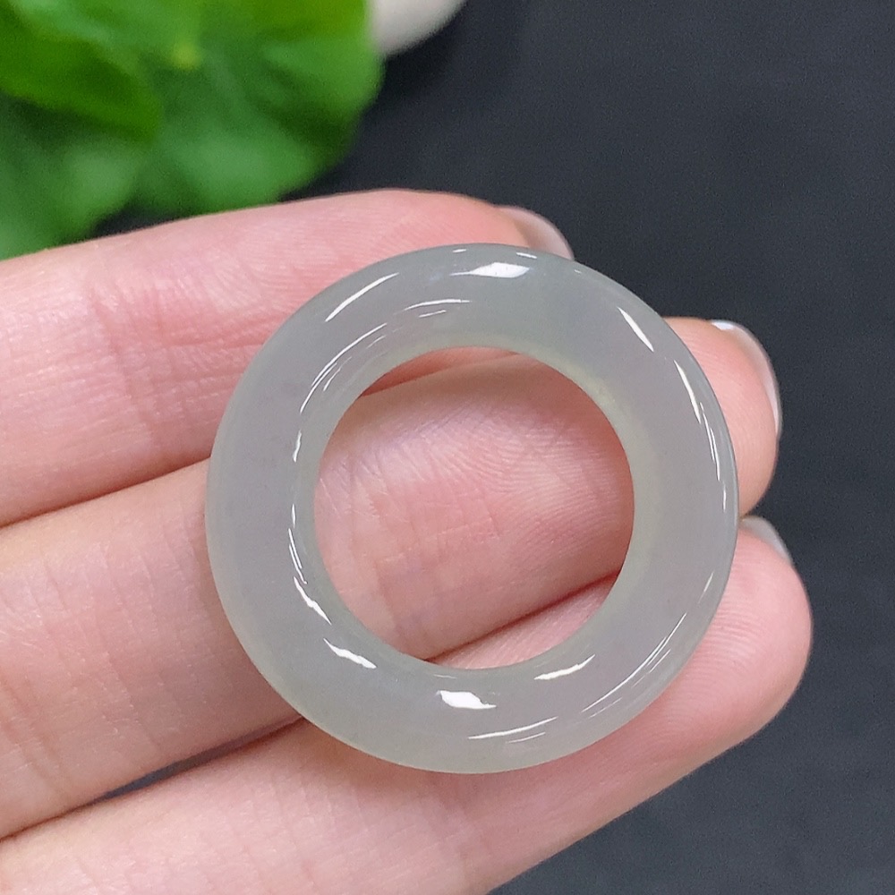 F34002374 Jadeite Donut Pendant Total Weight About 4.5g