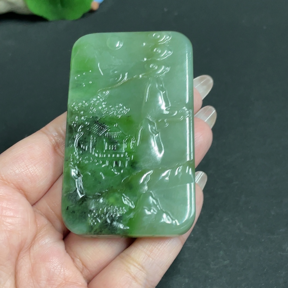 H28309881 Hetian Jade Pendant Guanyin Total Weight Approx. 89.3g