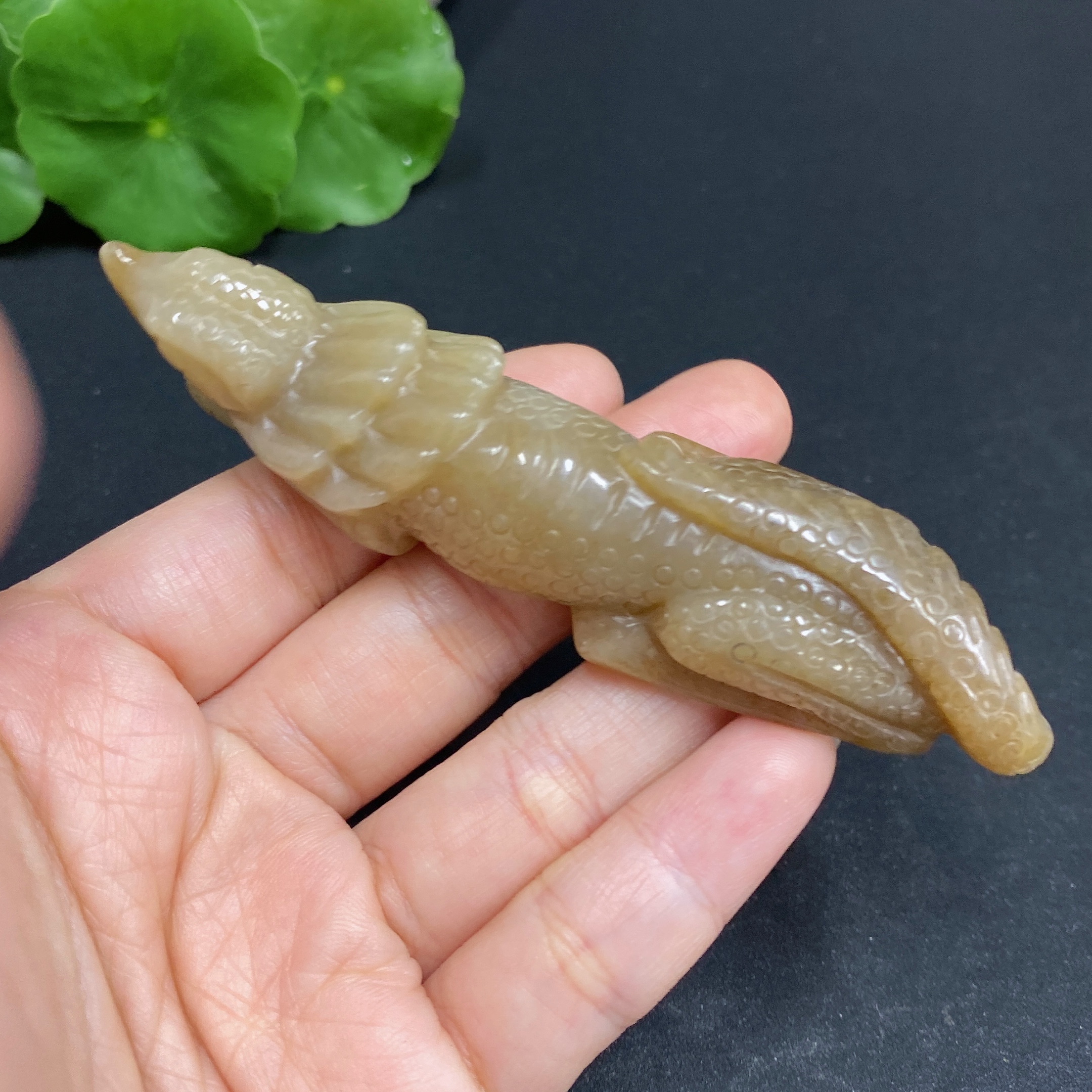 H31668325 Hetian Jade Pendant Lizard Total Weight Approx. 46.1g