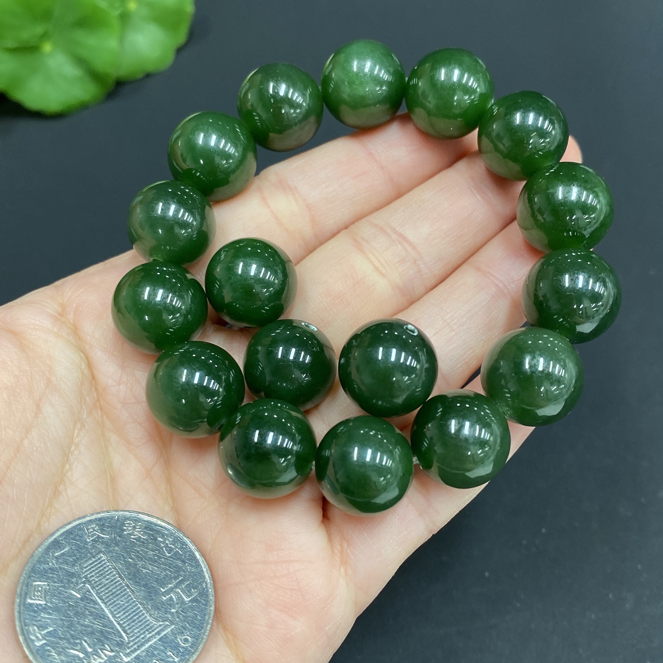 H27126932 Hetian Jade Bracelet    Approx. 13.2mm    Total Weight Approx. 64.1g