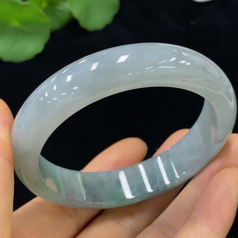 F34023851 Jadeite Round Bangle Size 56.8 Total Weight Approx. 58.31g