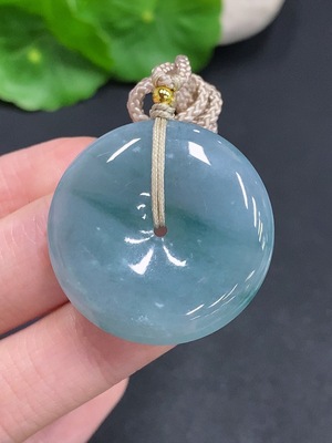 F31645730 Jadeite Safety Pendant Total Weight Approx. 11.8g (Including String Weight)