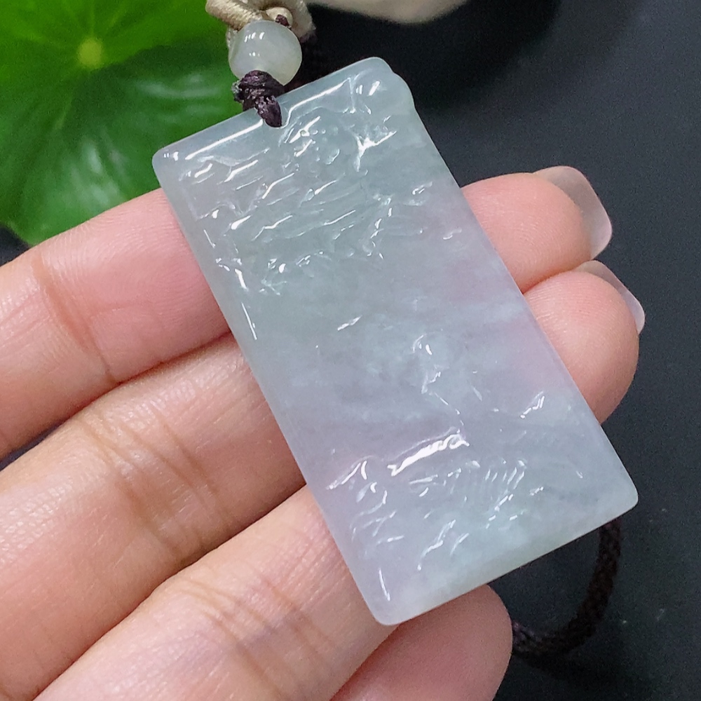 F34076169 Jadeite Pendant Enlightenment Total Weight Approx. 11g (including rope)