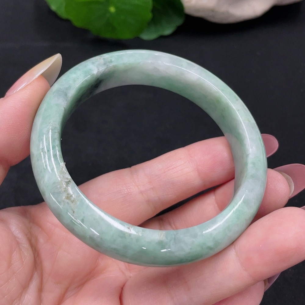 F34012090 Jadeite round bracelet size 52.7 total weight approx. 50.3g