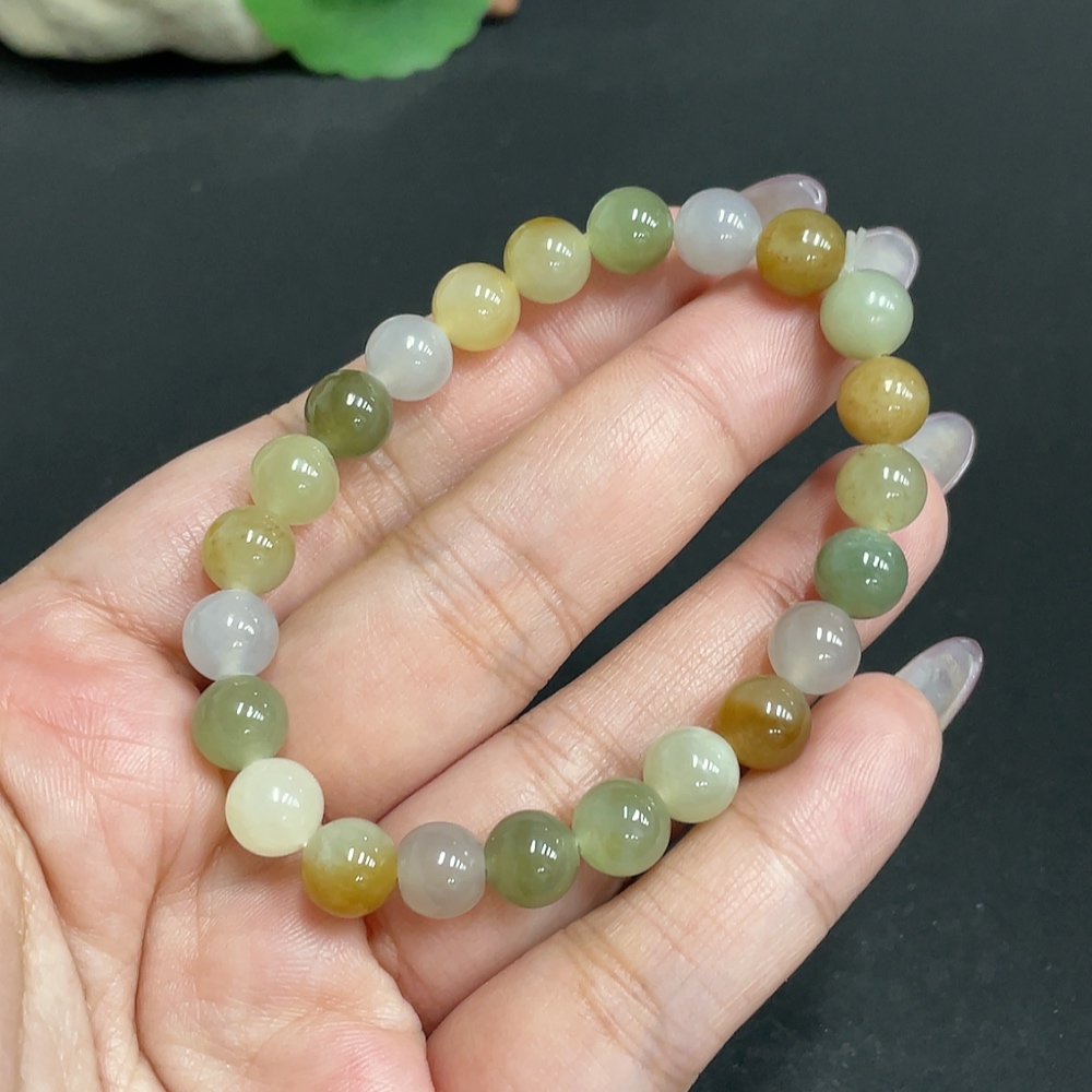 H34972669 Hetian Jade Bracelet, Approx. 7.6 mm, Total Weight Approx. 17.4g