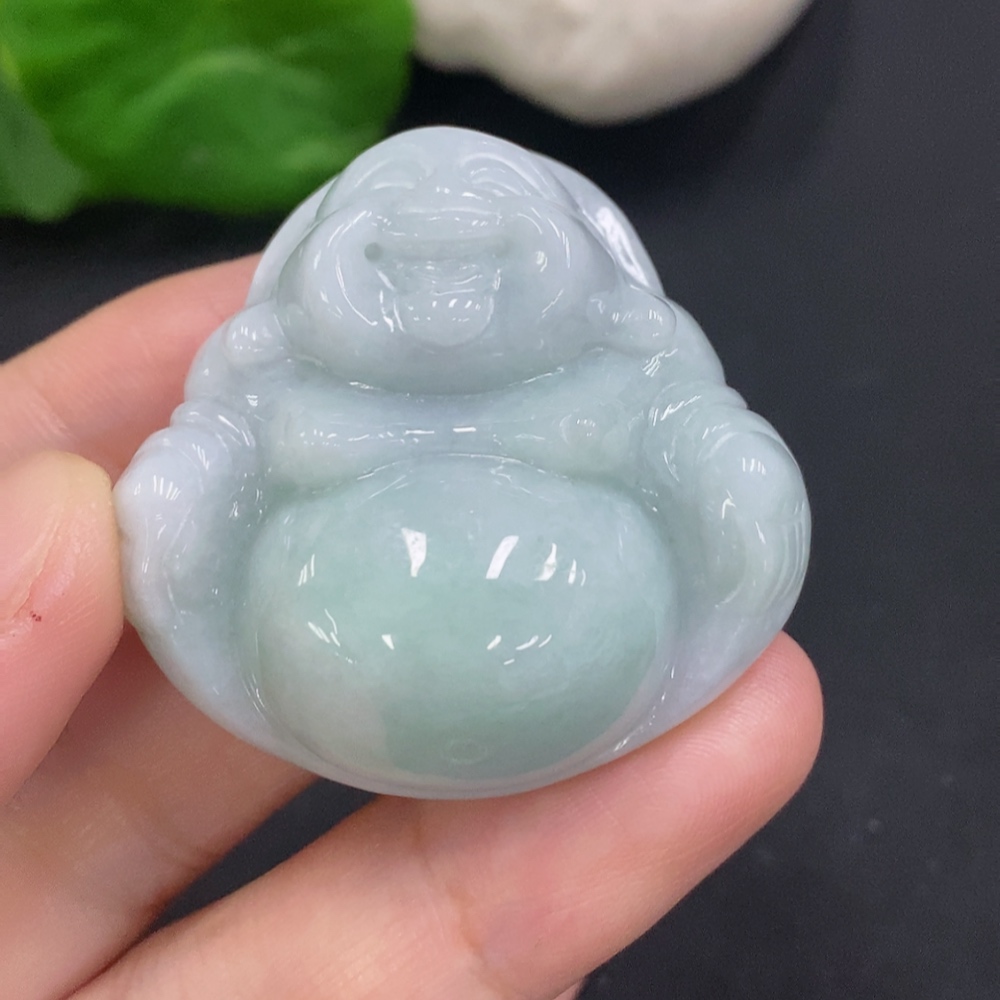 F32775337 Jadeite Buddha Pendant, Total Weight Approximately 33.5g