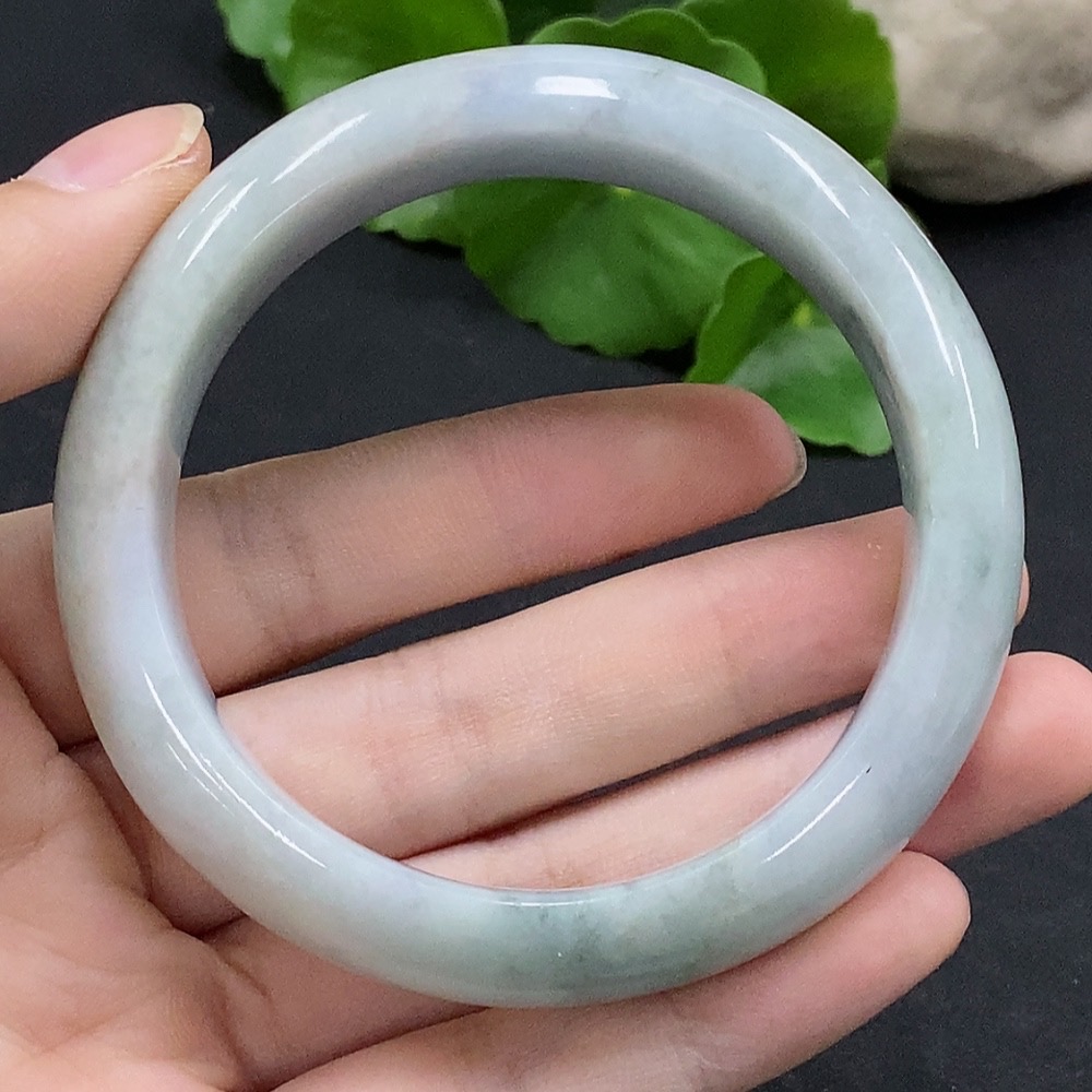 F33895629 Jadeite Round Bangle Size 55.5 Total Weight Approx. 72.75g