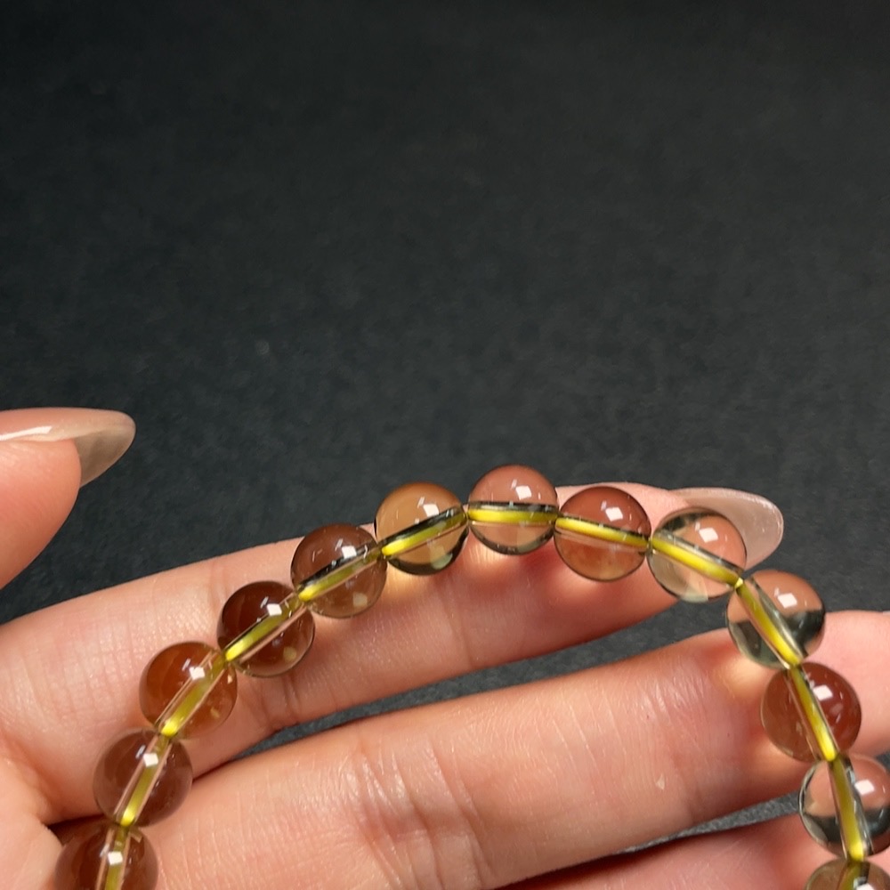 C31576930 Crystal Bracelet, Approx. 8mm Beads, Total Weight Approx. 16.36g, Non-Natural Accent Stones Considered