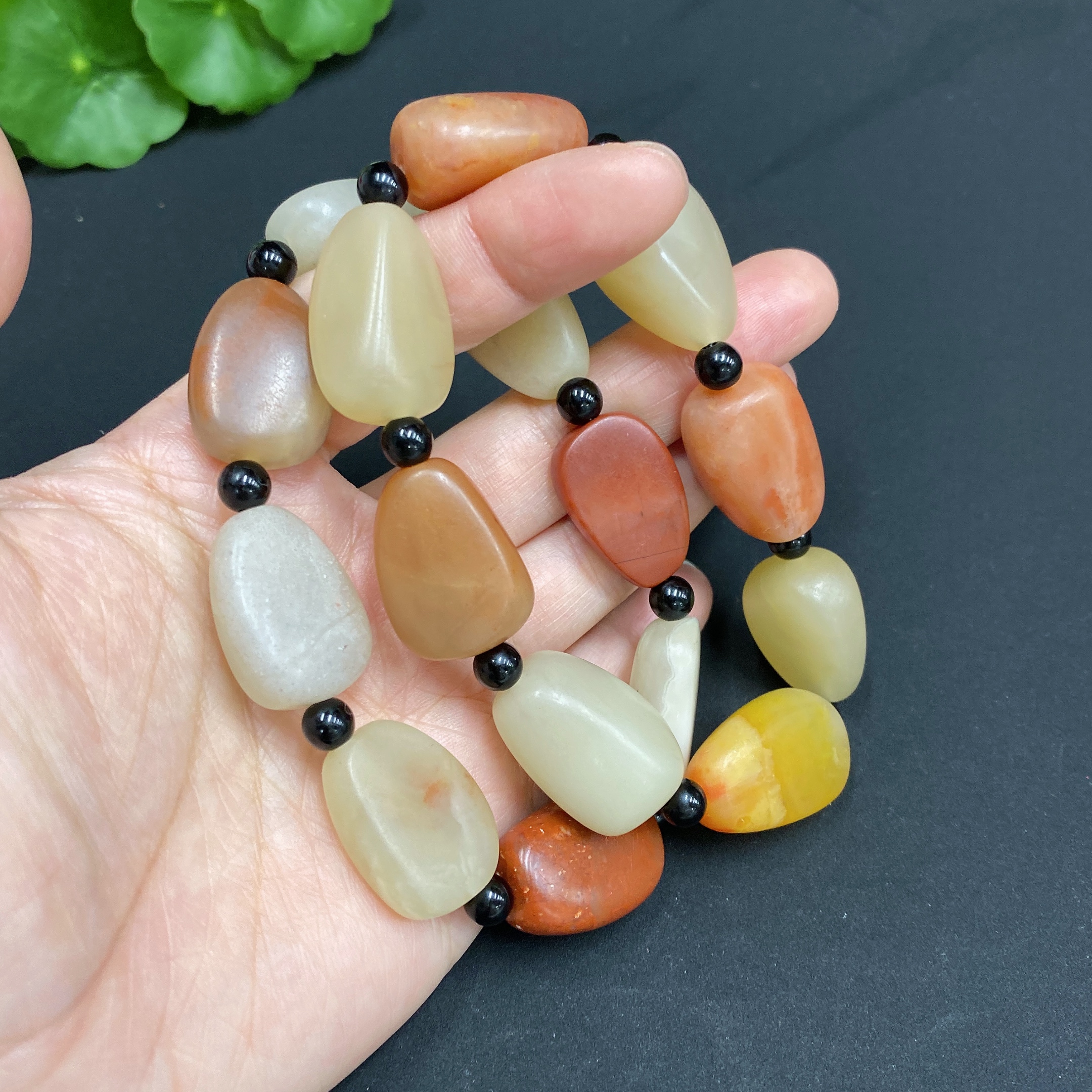 H27085171 Laos Stone Bracelet, Total Weight About 92g, Beads Not Hetian Jade
