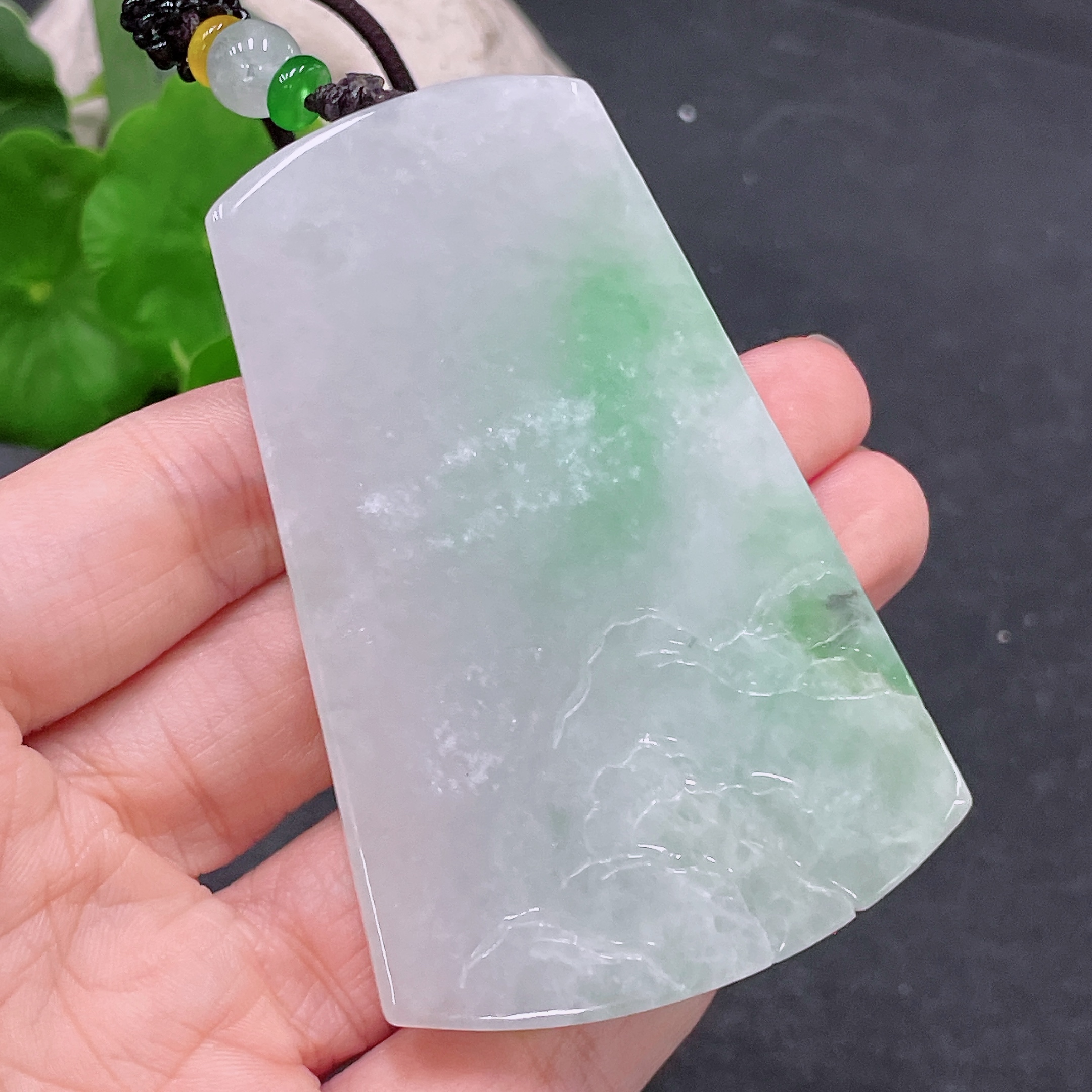 F33864917 Jadeite Pendant Guanyin with Cord Total Weight Approx. 93.4g