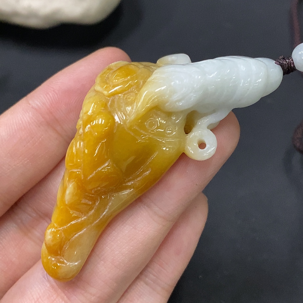 F29322323 Jadeite Pendant - Color Origin Undetermined - Total Weight Without Rope Approx. 36.58g