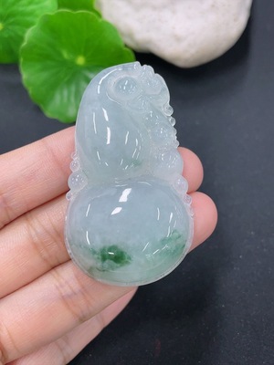 F44294488 翡翠挂件葫芦 货品总约重25.65g