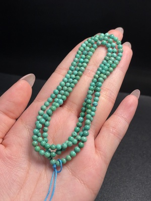 C34009921 Turquoise Bead Necklace with Other Mineral Components, Total Weight Approx. 12.08g, Size About 3.7mm (Mineral-Included)