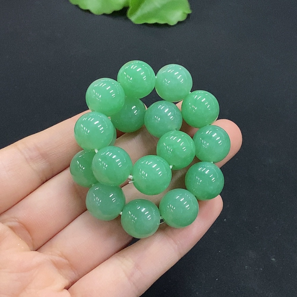 F33866627 Jadeite Bracelet Card 11.8mm Approx. Total Weight About 50.12g