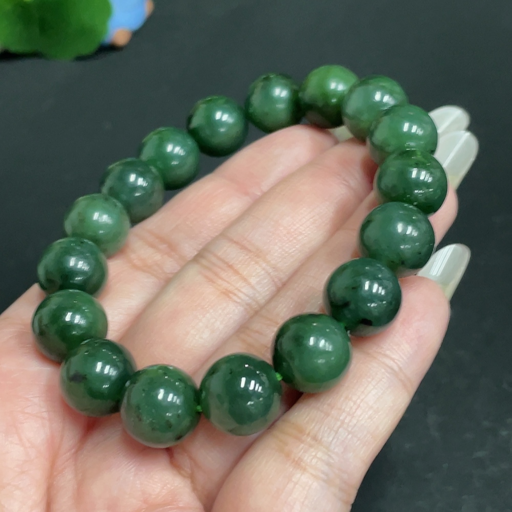 H28273457 Hetian Jade Bracelet, Approx. 11.5 mm, Total Weight Approx. 44.7g