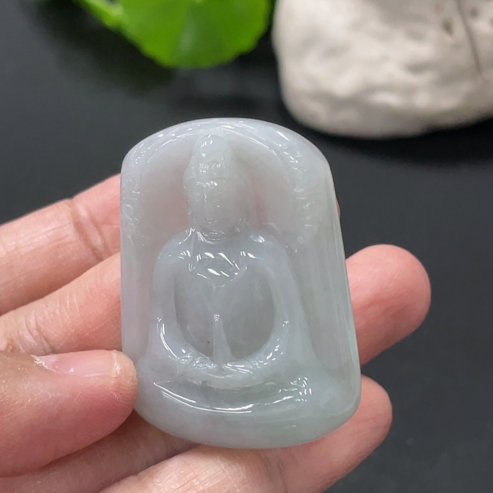 F33945897 Jadeite Pendant Guanyin Total Weight Approx. 15.4g