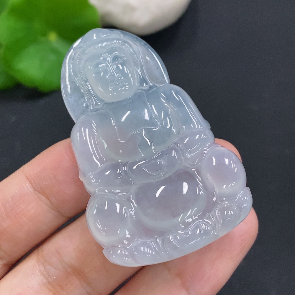 F30451386 Jadeite Guanyin Pendant, Total Weight Approx. 16.2g
