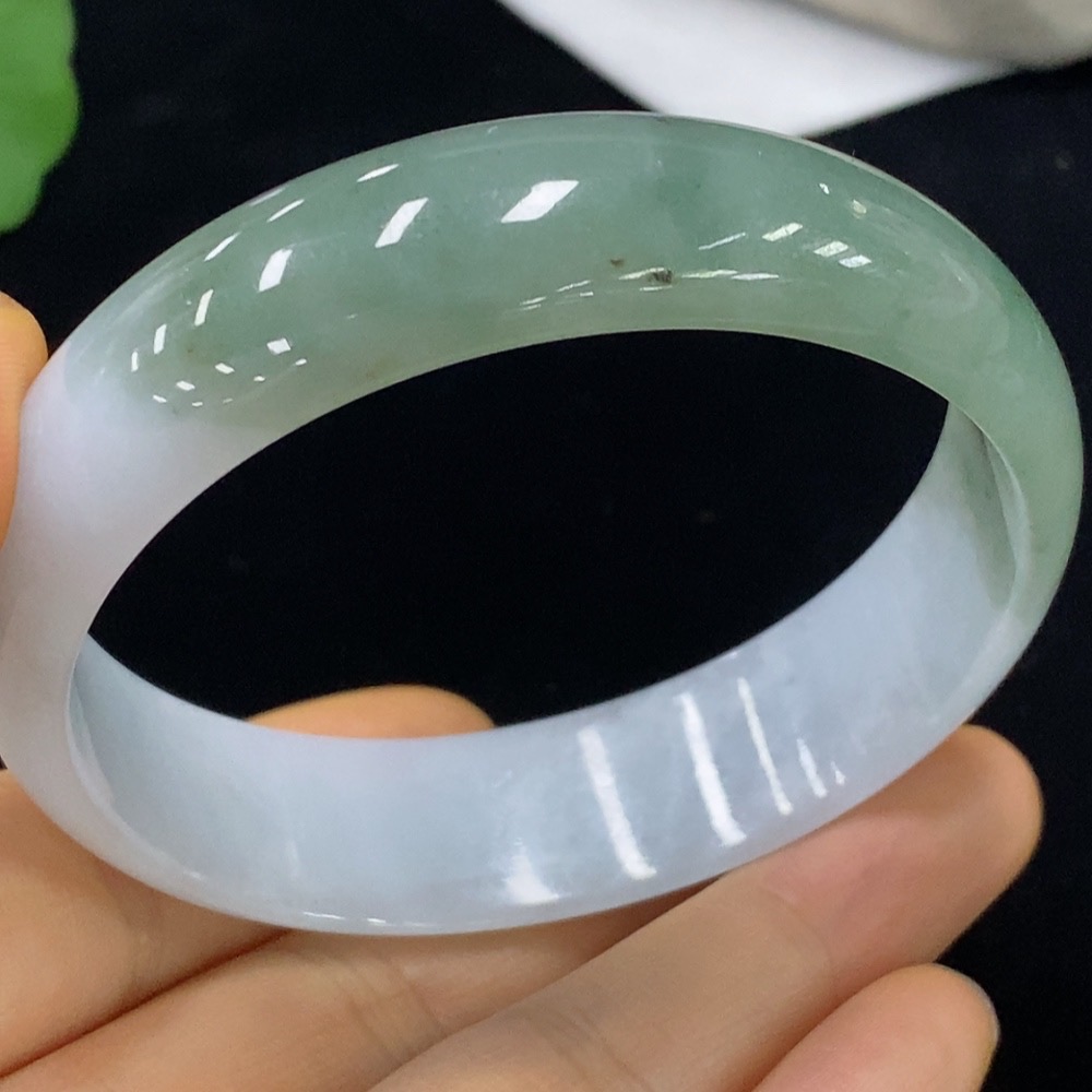 F35095250 Jadeite Round Bangle Size 58.1 Total Weight Approx. 46.08g