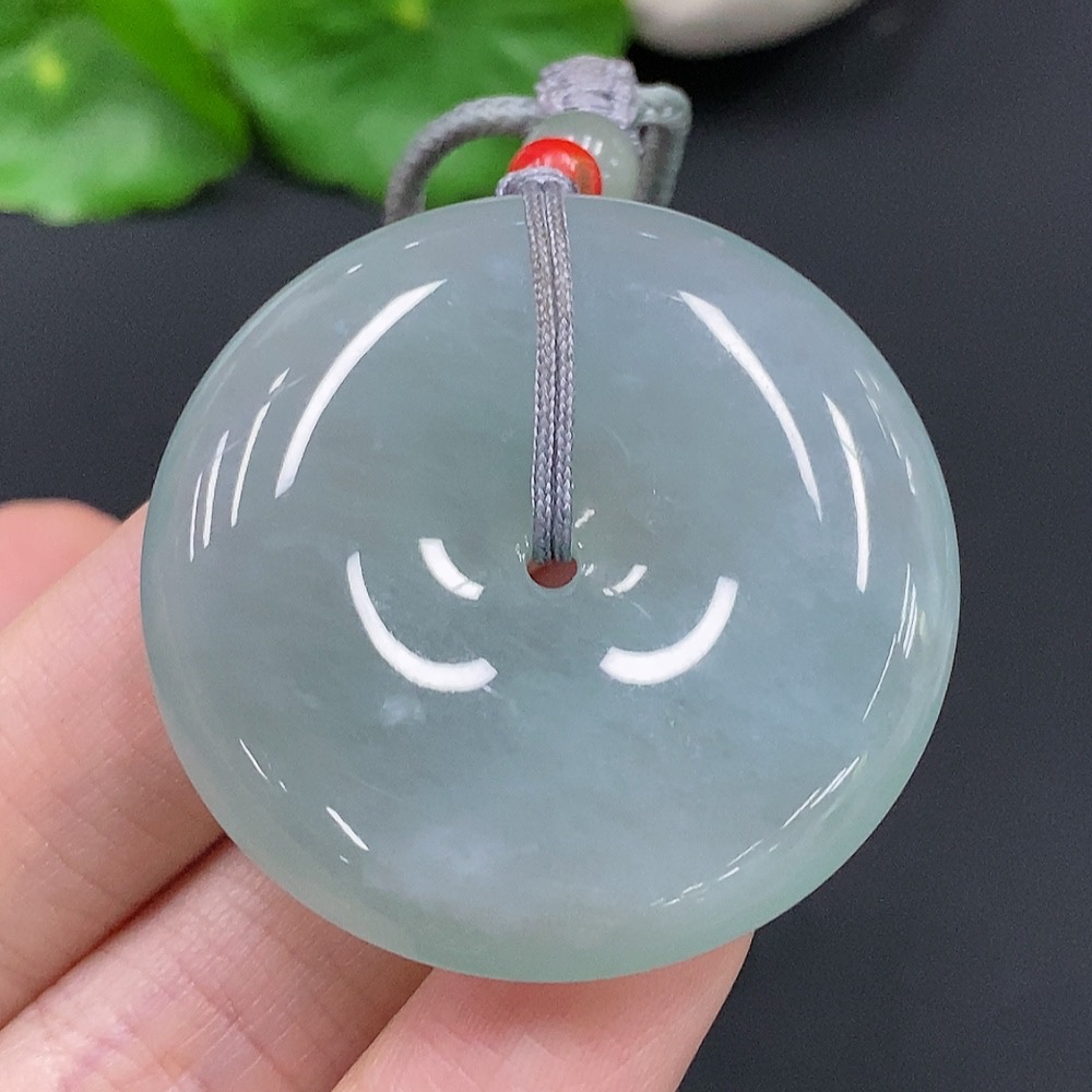 F28241267 Jadeite Peace Pendant Total Weight Approx. 27.2g With Non-Grade A Beads