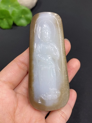 H28188516 Hetian Jade Pendant Guanyin Total Weight Approx. 89.7g