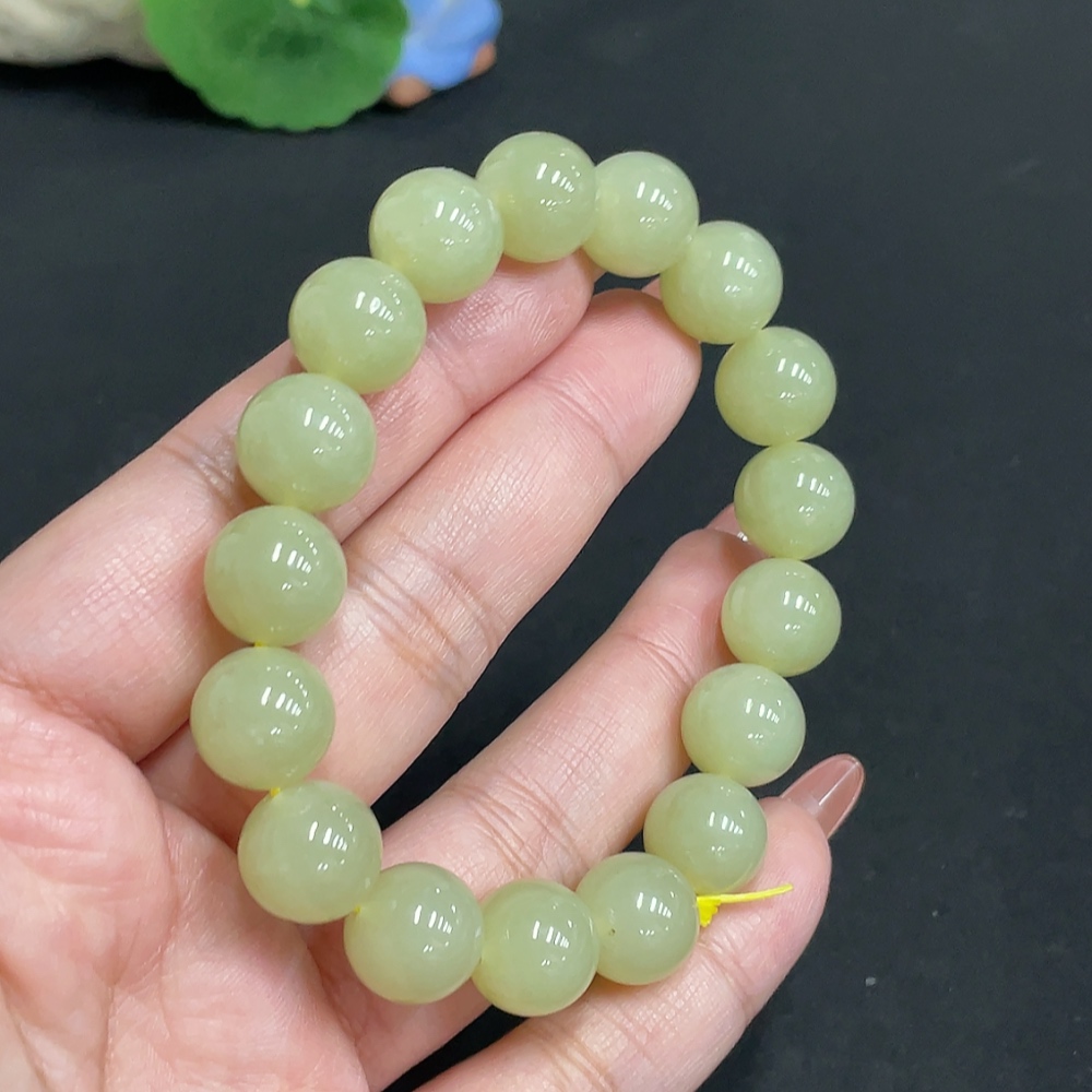H35118207 Hetian Jade Bracelet Size 11.7mm Approx. Total Weight Approx. 45.3g