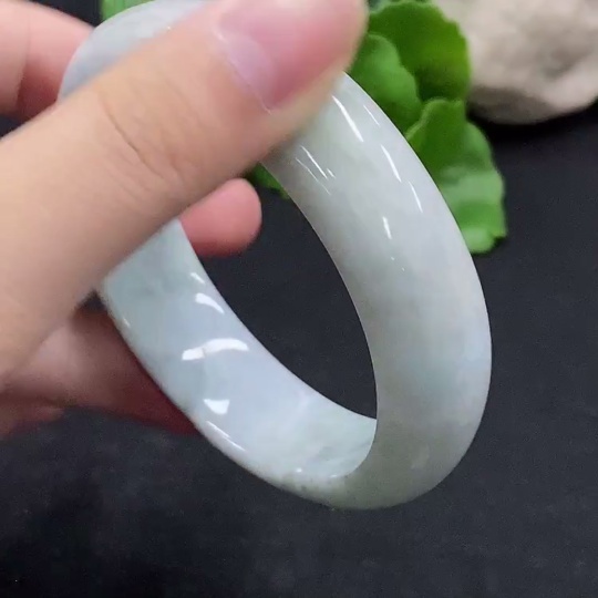 F33895629 Jadeite Round Bangle Size 55.5 Total Weight Approx. 72.75g