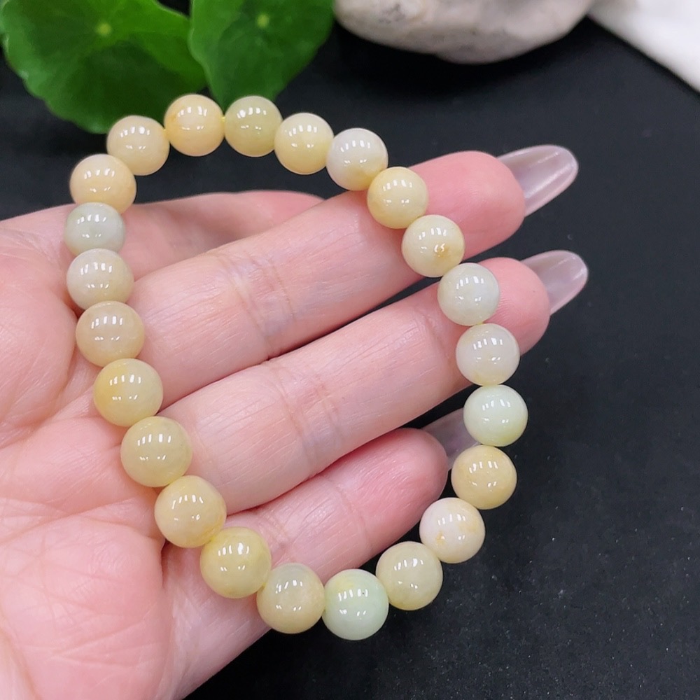 F34068182 Jadeite Bracelet Approx. 8.2mm Total Weight Approx. 21.9g