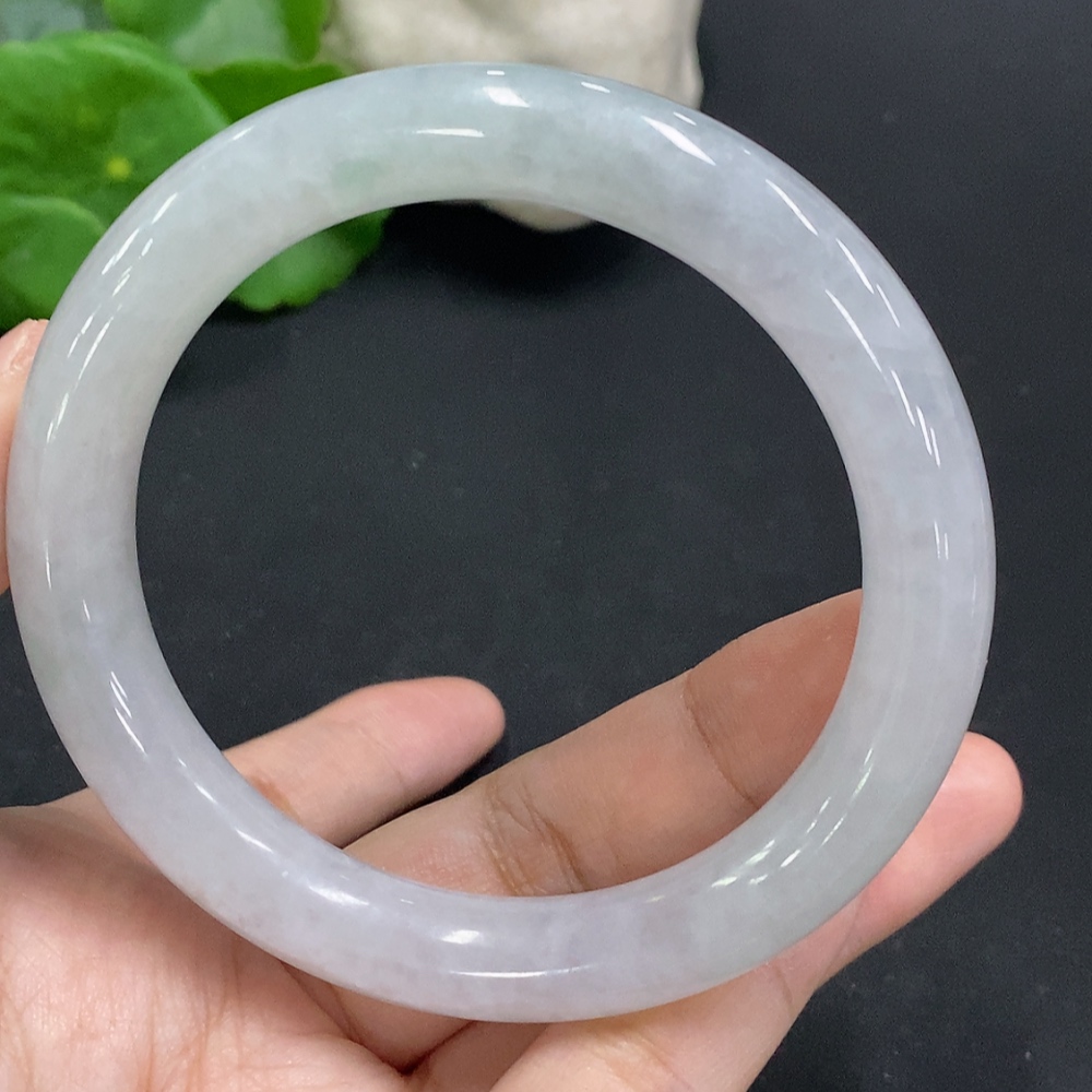 F34050579 Jadeite Round Bangle Size 59.3 Total Weight Approx. 60.4g
