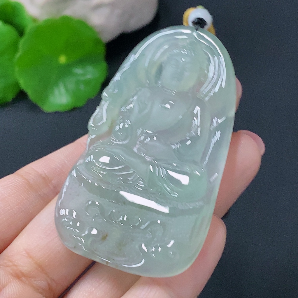 F28183141 Jadeite Pendant Buddha Plaque Total Weight Approx. 26.54g