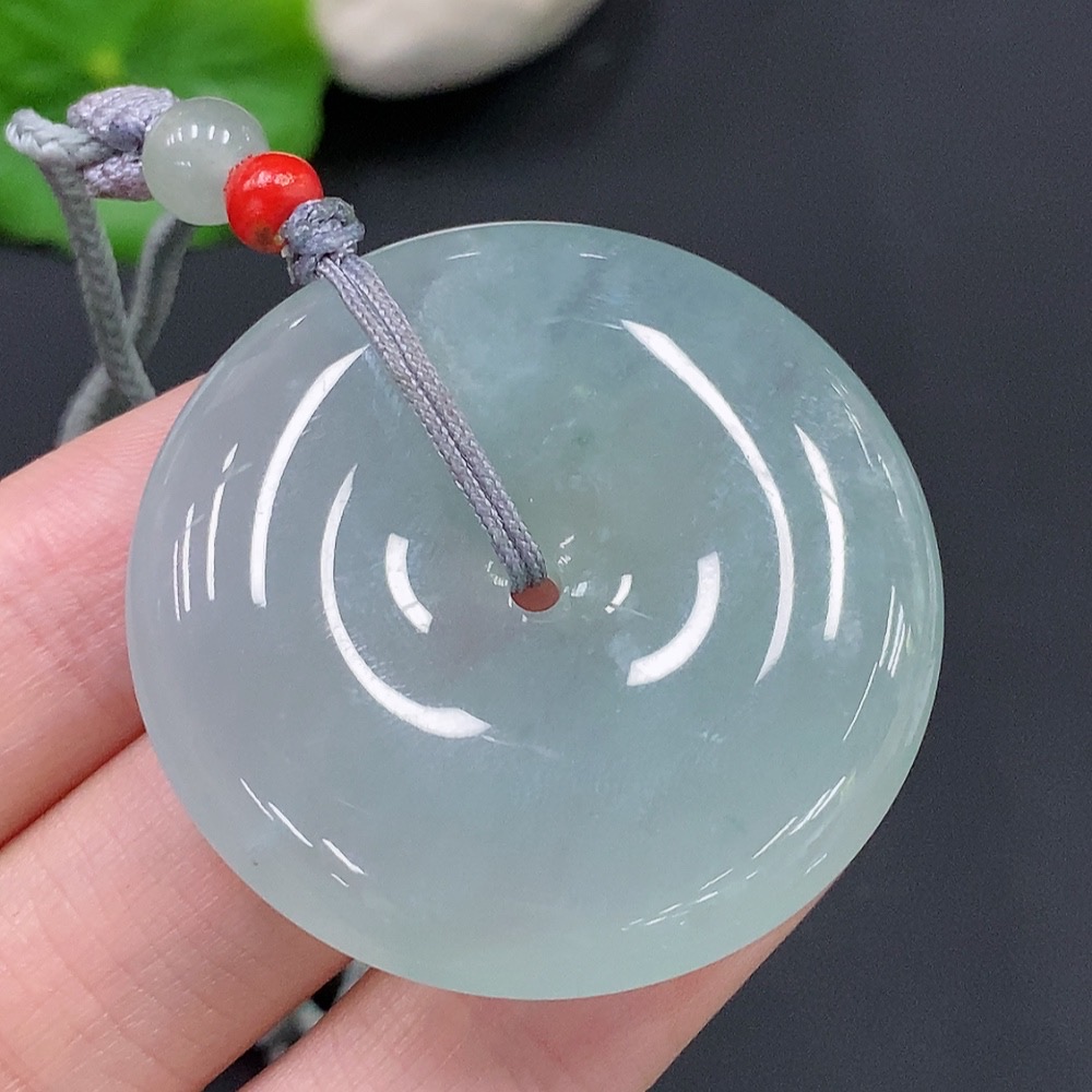 F28241267 Jadeite Peace Pendant Total Weight Approx. 27.2g With Non-Grade A Beads