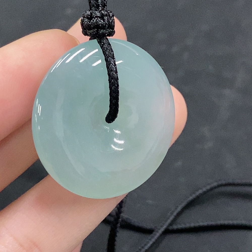 F34963724 Jadeite Pendant Safety Buckle Total Weight Approx. 14.26g with Rope