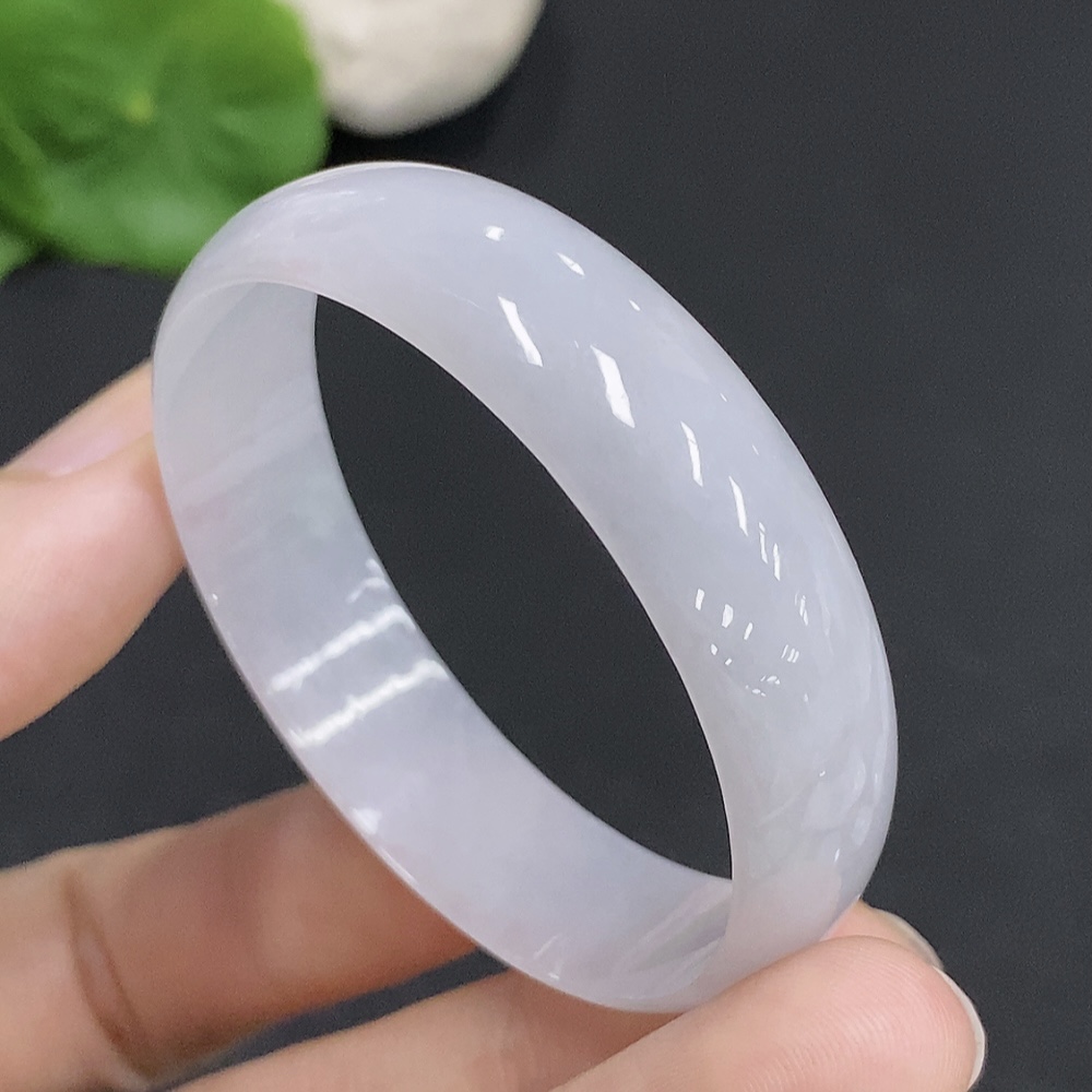F33877316 Jadeite Round Bangle Size 46.3 Total Weight Approx. 15.5g