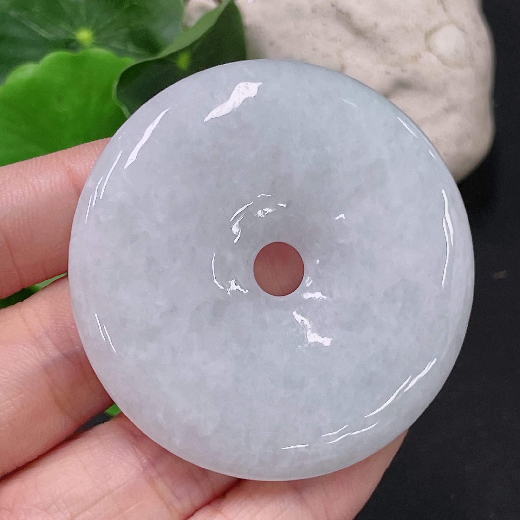 F33894156 Jadeite safety buckle pendant with a total product weight of approximately 49.5 grams