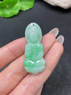 F35157818 Jadeite Pendant Guanyin Total Weight Approx. 8.55g