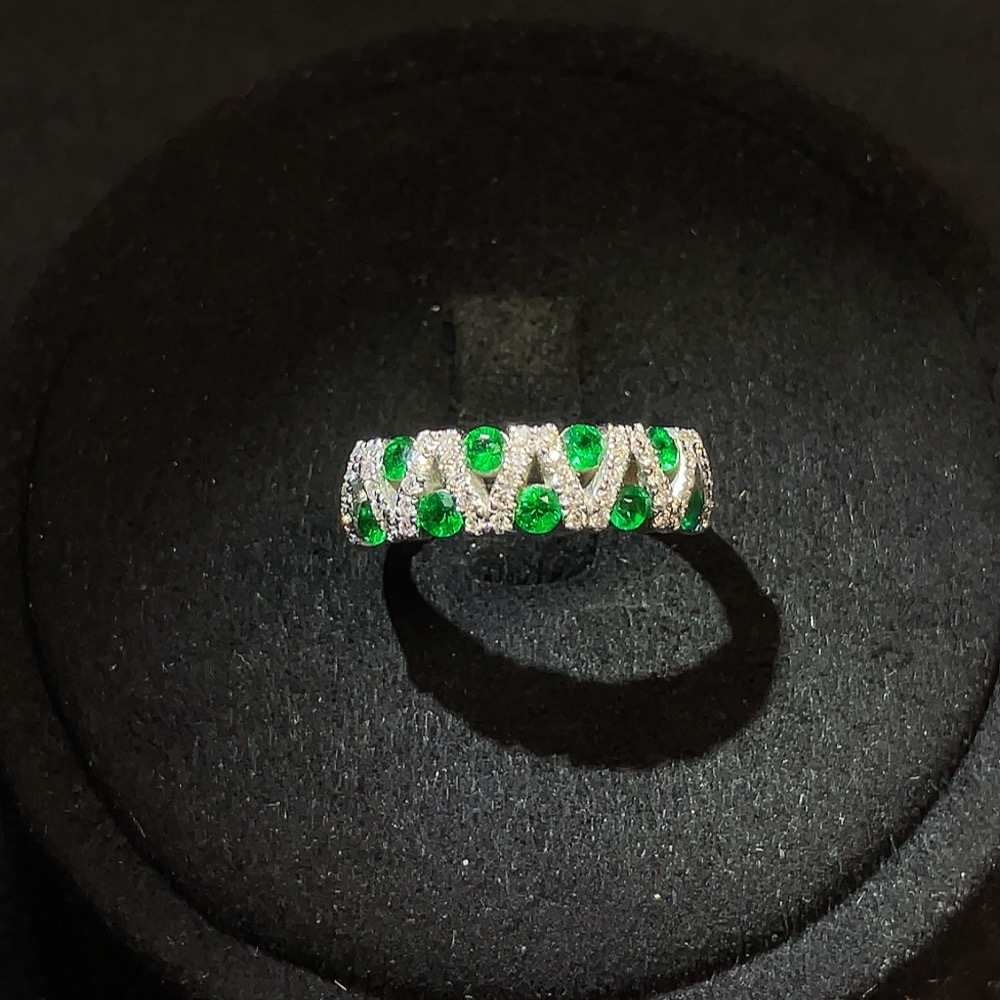 C34008745 18K Emerald Ring Clarity Enhanced Total Weight Approx. 3.51g Size 12 Stone Approx. 1.7mm