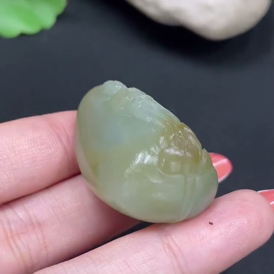 H34026157 Hetian Jade Pendant Guanyin Total Weight Approx. 27.2g