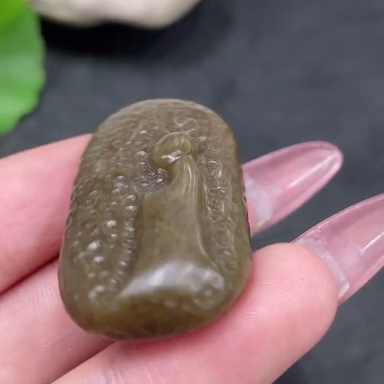 H33925408 Hetian Jade Pendant - Enlightenment, Total Weight About 11.8g