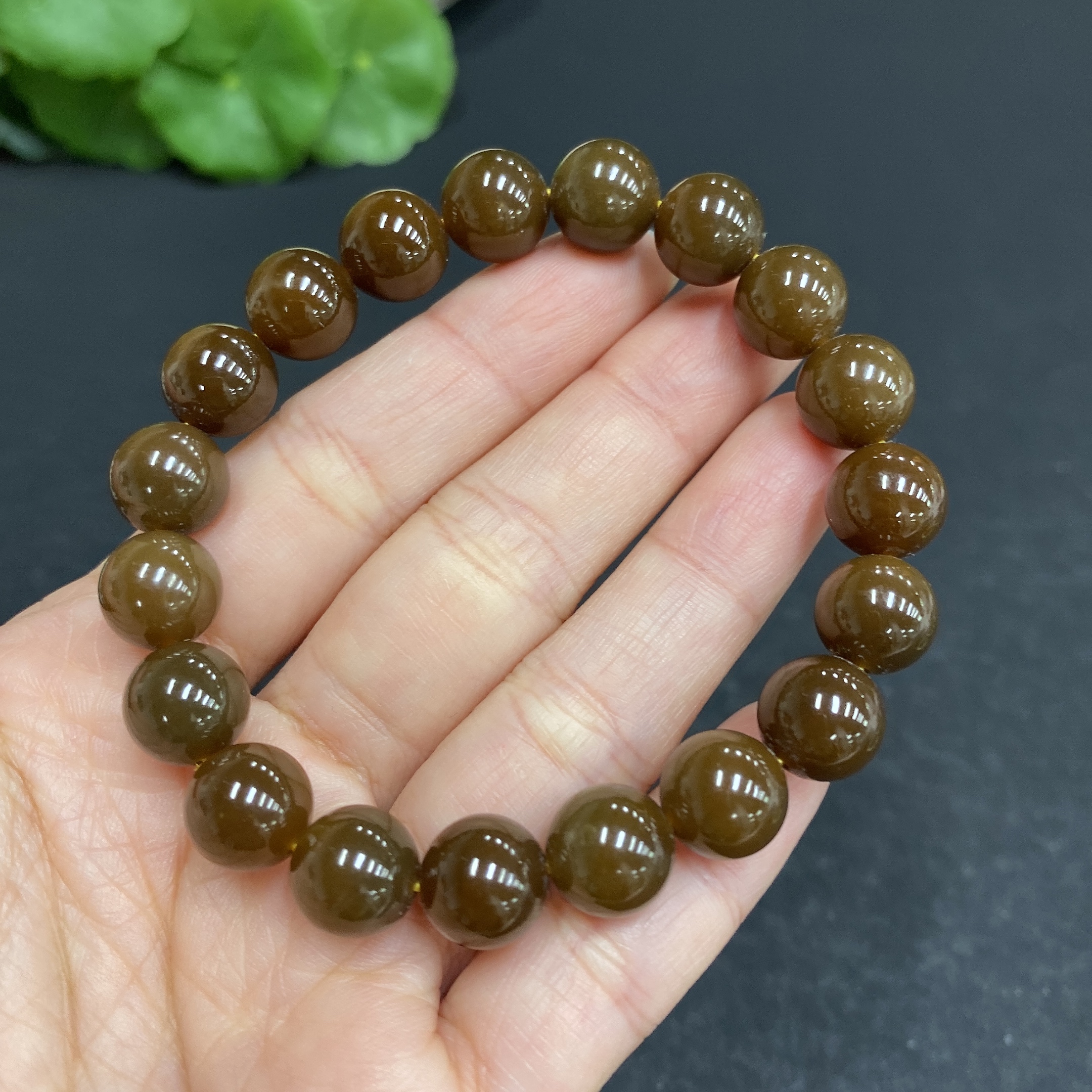 H33902730 Hetian Jade Bracelet Approx. 9.5mm Total Weight Approx. 26.8g