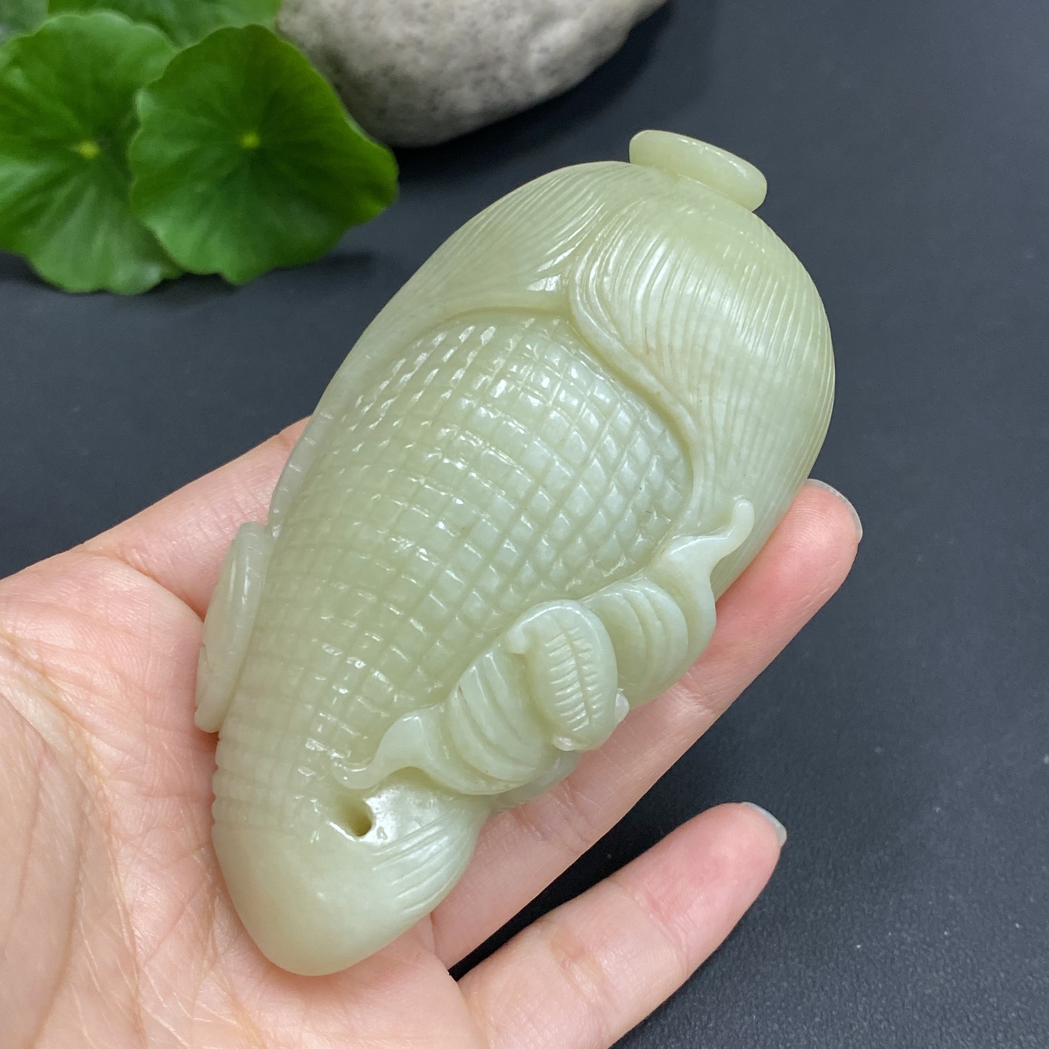 H17911026 Hetian Jade Handheld Piece, Many Children Many Blessings, Total Weight Approx. 150.5g