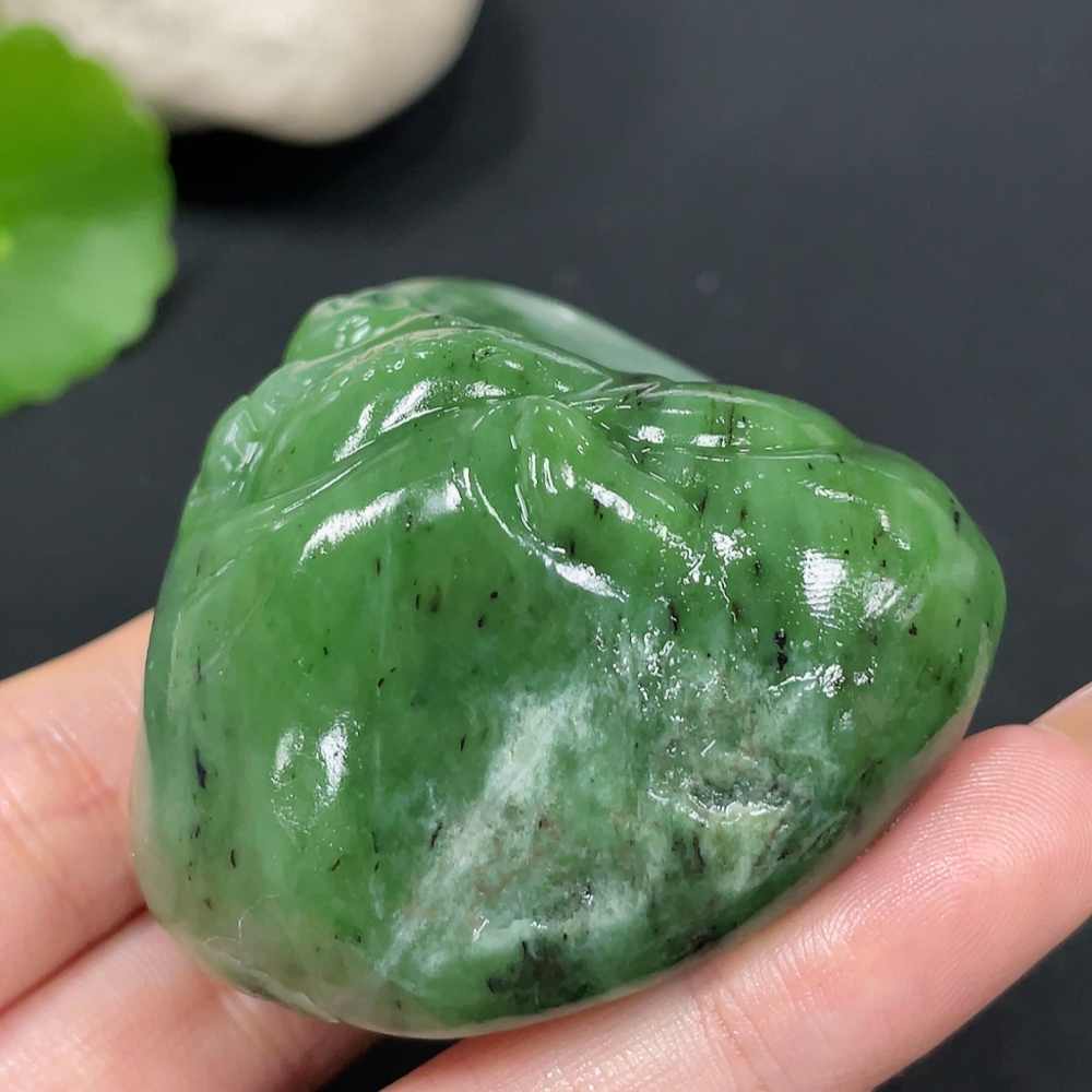 H30521081 Hetian Jade Handheld Ornament Dragon Total Weight Approx. 141g