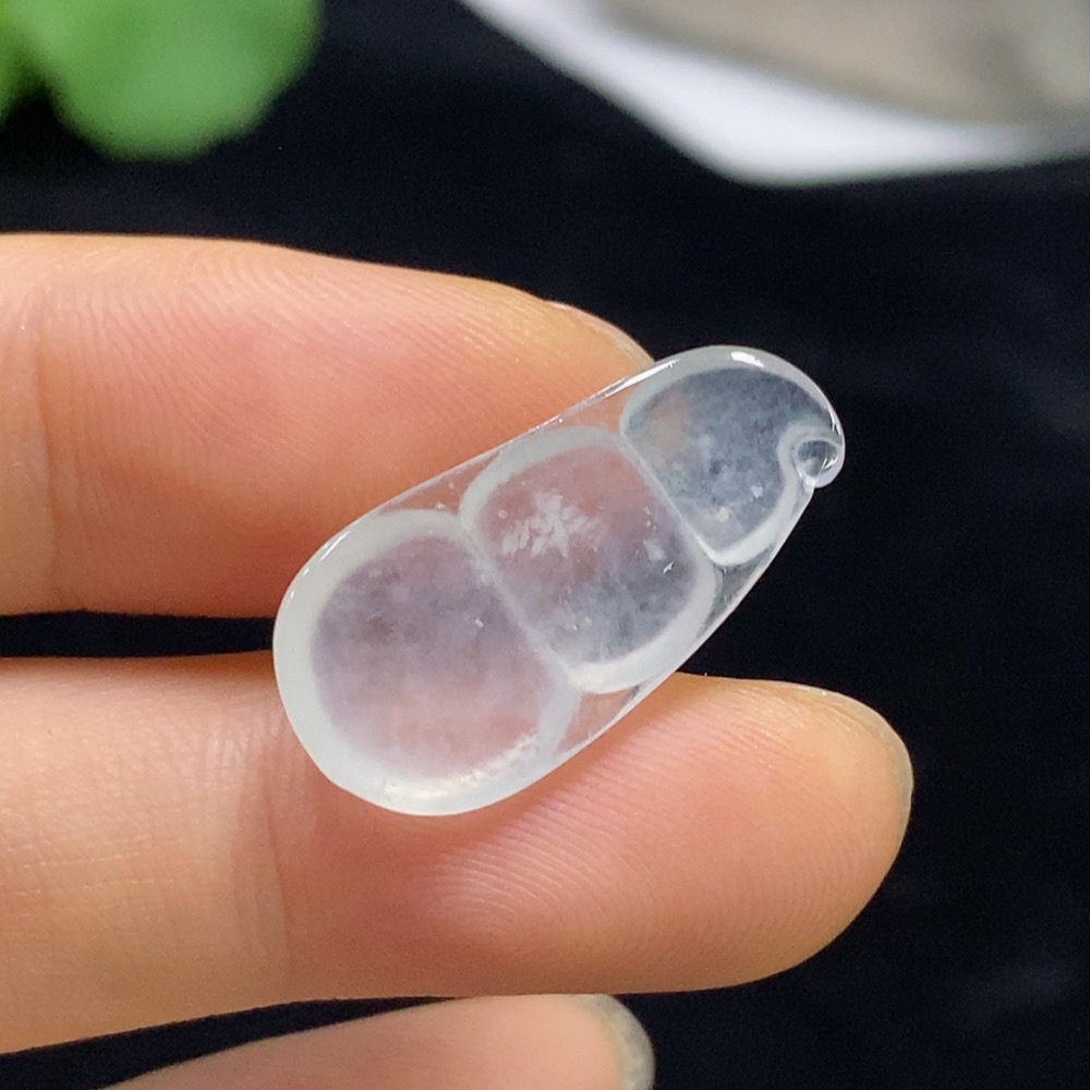 F33836168 Jadeite Lucky Bean Pendant