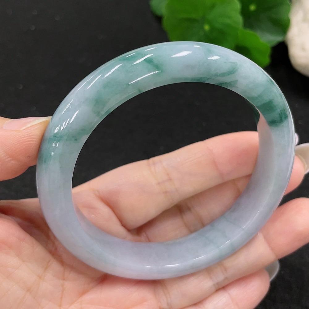 F33898730 Jadeite Round Bangle Size 58.3 Total Weight Approx. 61.8g