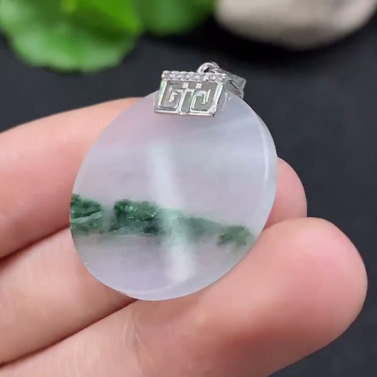 F34964612 Jadeite Plain Pendant Non-Gold-Inlaid Total Weight About 4.7g