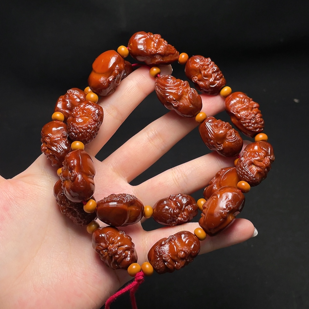 W34988155 Olive Pit Long Strand, Total Weight Approx. 71.84g, Size Around 15mm