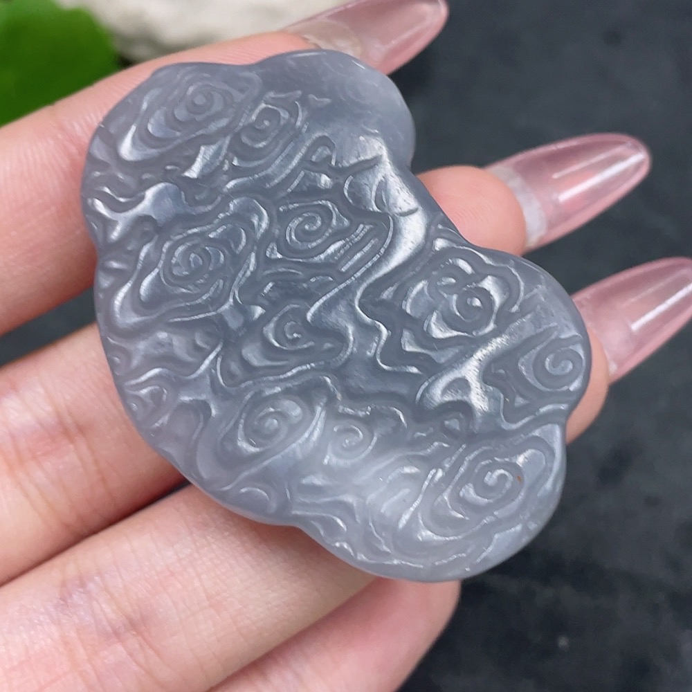 H33944532 Hetian Jade Pendant - Prosperity in Full Bloom (Total weight: approx. 22.2g)