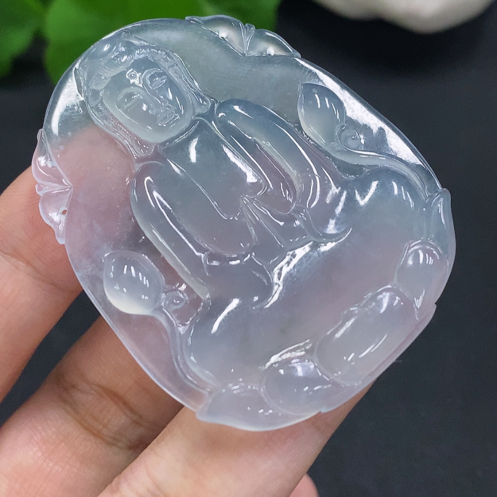 F30528549 Jadeite Guanyin Pendant, Total Weight Approx. 16.6g